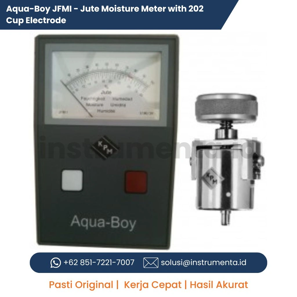 Importir Jute Moisture Meter Aqua-Boy JFM1 Alat Ukur Kadar Air Serat Rami Tekstil Lengkap Cup Electrode 202